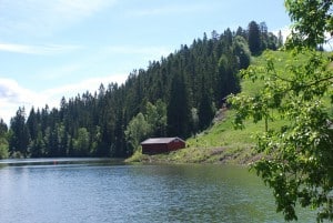 Norwegen_Oslo_Hütte am See