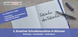 Der 3. Kreative Schreibmarathon im Schreibraum Münster startet Ende Oktober 2020
