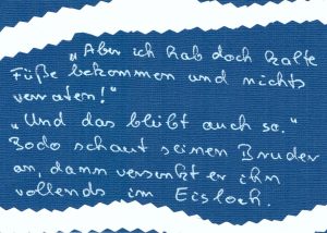 Postkartenkrimi Maike Frie zu "kalte Füße bekommen"