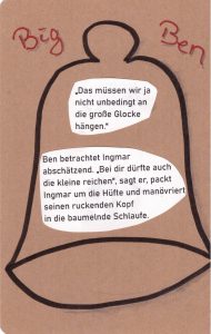 Postkartenkrimi Maike Frie an die große Glocke hängen